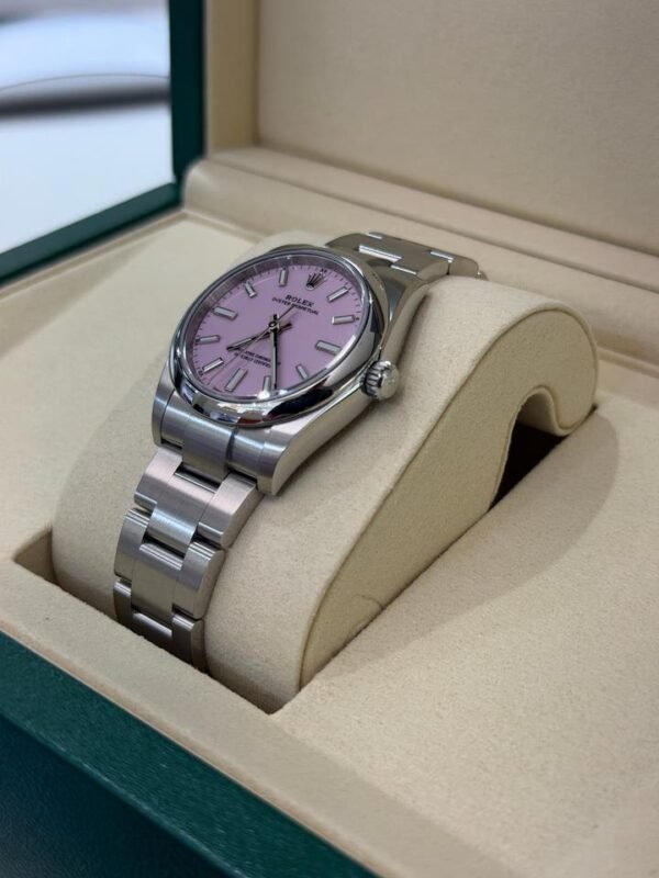 Rolex Oyster Perpetual 34mm Pink rosa NUOVO 2026 Italia full set con documenti e scatola