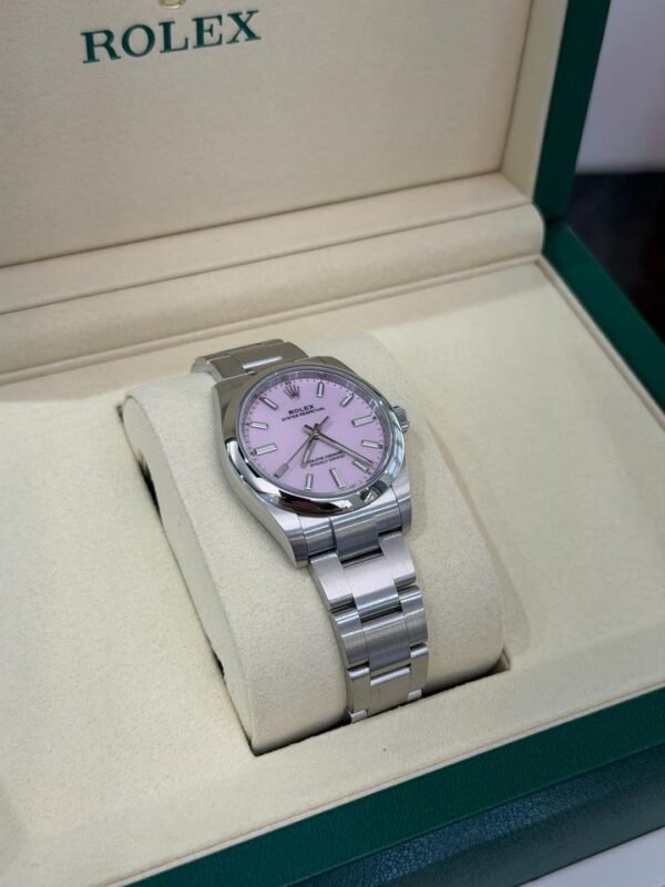 Rolex Oyster Perpetual 34mm Pink rosa NUOVO 2026 Italia full set con documenti e scatola