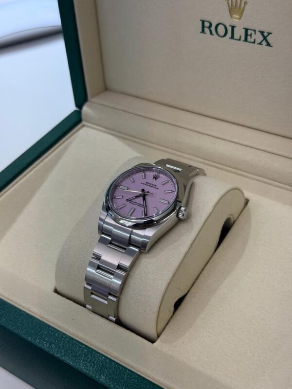 Rolex Oyster Perpetual 34mm Pink rosa NUOVO 2026 Italia full set con documenti e scatola