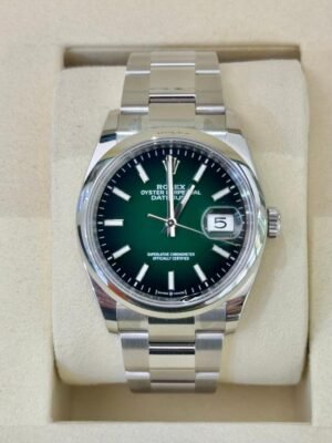 Rolex Datejust 36mm Ombre green dial NUOVO 2026 oyster Italia full set con documenti