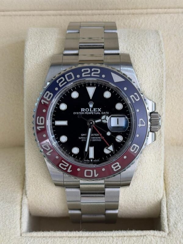 IMG_6951 Rolex GMT-Master II Pepsi oyster del 2022 full set excellent condition con documenti e scatola