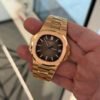 IMG_6960 Patek Philippe Nautilus NUOVO del 2017 quadrante chocolate brown dial oro rosa full set con documenti