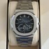 IMG_6961 Patek Philippe Nautilus Moonphase Blue 40mm del 2009 full set excellent condition con documenti scatola