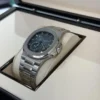 IMG_6963 Patek Philippe Nautilus Moonphase Blue 40mm del 2009 full set excellent condition con documenti scatola