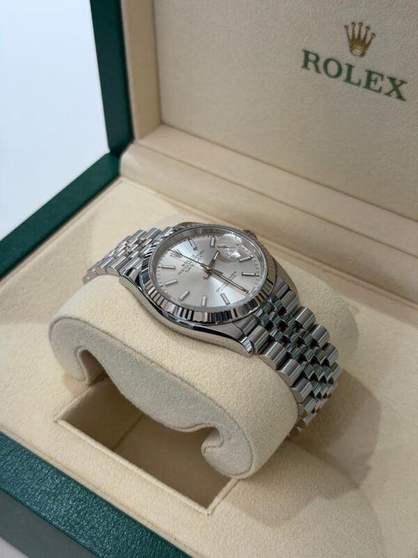 IMG_8603 Rolex Datejust 36mm Argentè 2023 Italia Jubilee full set top condition con documenti e scatola