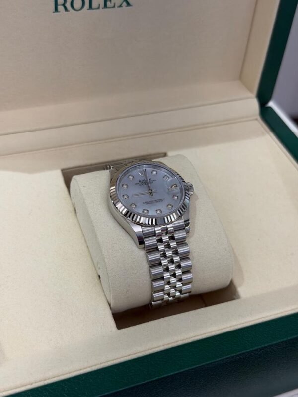 IMG_8631 Rolex Datejust 31 NUOVO 2026 Febbraio jubilee quadrante mother of pearl diamond MOP dial