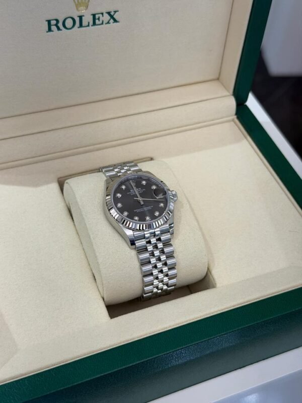 IMG_8640 Rolex Datejust 31mm dark grey in diamanti NUOVO 2026 full set con documenti e scatola