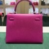 Hermès Kelly 25 Sellier epsom Rose porpose ( pourpre )second hand hardware palladio del 2018 con fattura d’acquisto.