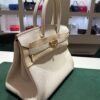 Hermès Birkin 30 retourne veau togo colore craie ( gesso ) stampa G NUOVA 2026 hardware dorato
