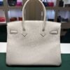 Hermès Birkin 30 retourne veau togo colore craie ( gesso ) stampa G NUOVA 2026 hardware dorato