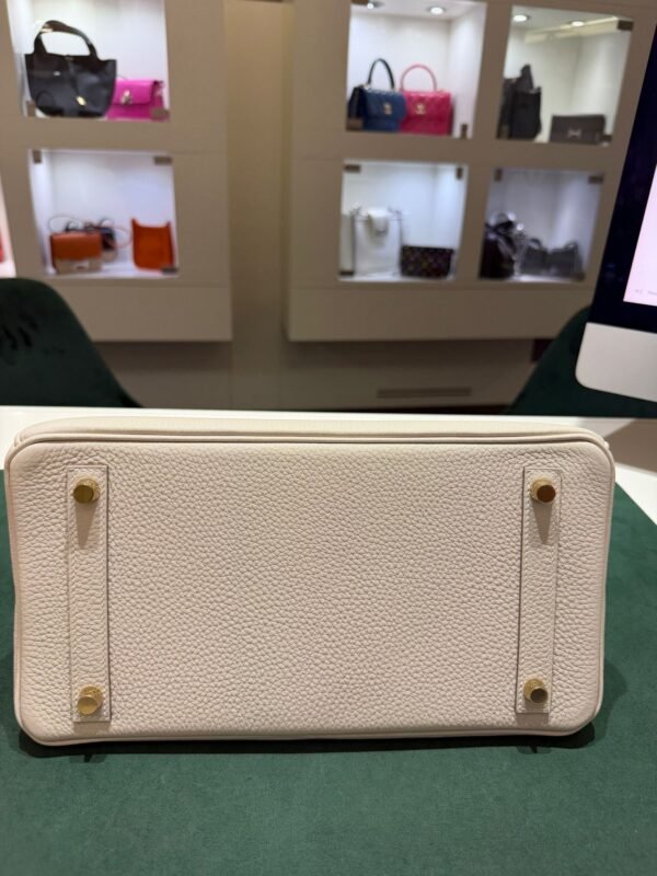 Hermès Birkin 30 retourne veau togo colore craie ( gesso ) stampa G NUOVA 2026 hardware dorato