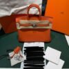 Hermès Birkin 25 veau swift color tangerine ( arancio )stampa G NUOVA Agosto 2026 hardware palladio