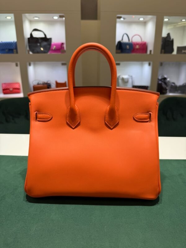 Hermès Birkin 25 veau swift color tangerine ( arancio )stampa G NUOVA Agosto 2026 hardware palladio