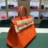 Hermès Birkin 25 veau swift color tangerine ( arancio )stampa G NUOVA Agosto 2026 hardware palladio