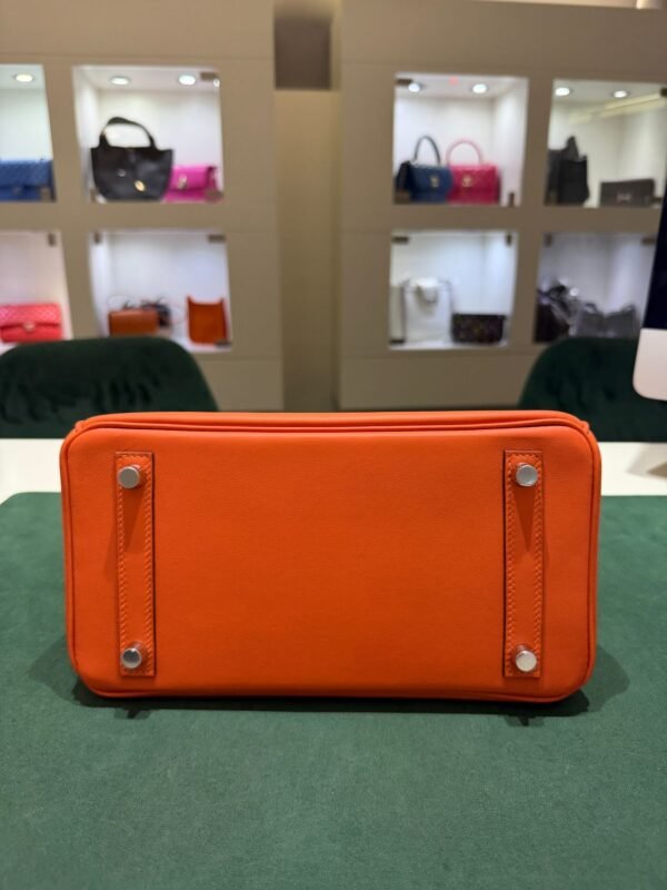 Hermès Birkin 25 veau swift color tangerine ( arancio )stampa G NUOVA Agosto 2026 hardware palladio