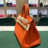 Hermès Birkin 25 veau swift color tangerine ( arancio )stampa G NUOVA Agosto 2026 hardware palladio