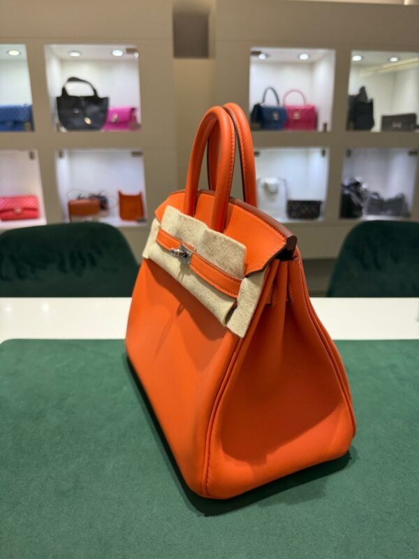 Hermès Birkin 25 veau swift color tangerine ( arancio )stampa G NUOVA Agosto 2026 hardware palladio