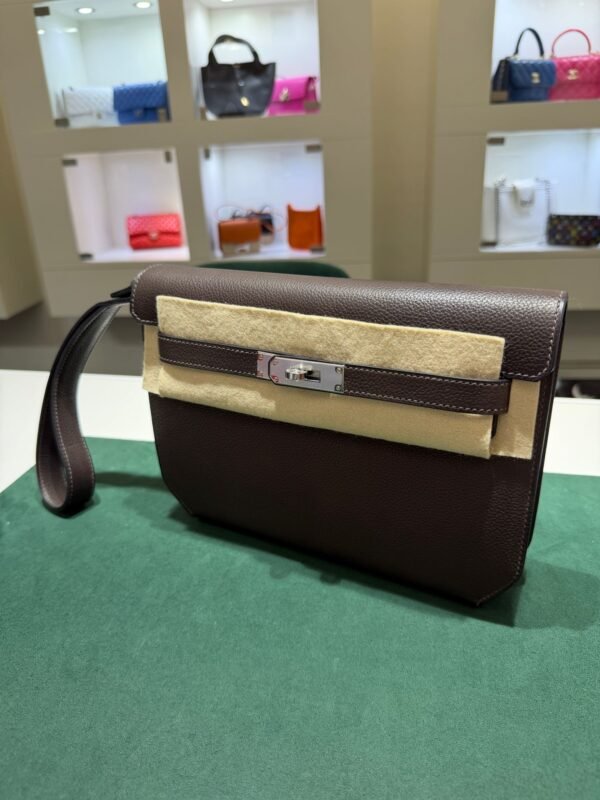 WhatsApp Image 2026-09-01 at 19.39.19 (2) Hermès Kelly Dépêches 25 NUOVA 2026 pellame barenia faubourg ebene hardware palladio