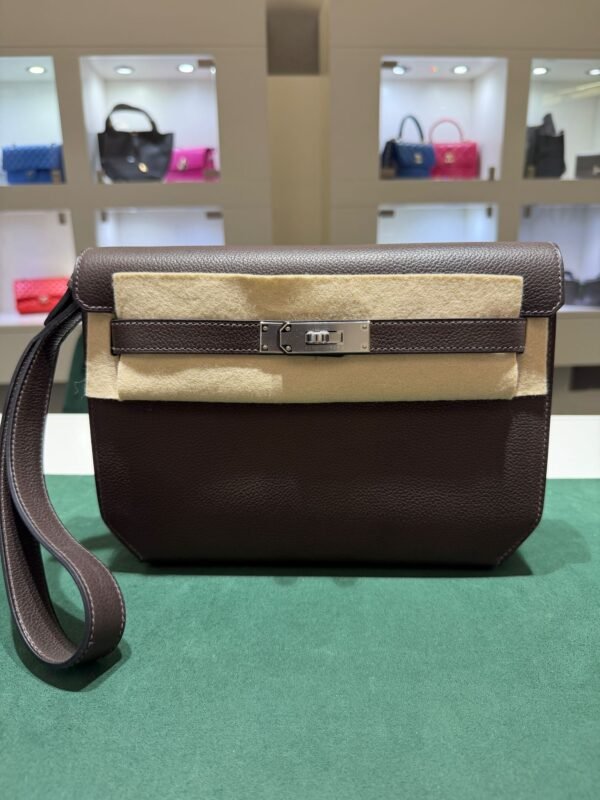WhatsApp Image 2026-09-01 at 19.39.20 (1) Hermès Kelly Dépêches 25 NUOVA 2026 pellame barenia faubourg ebene hardware palladio