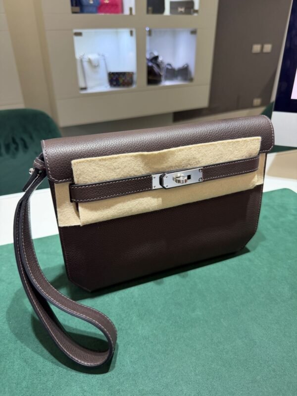 WhatsApp Image 2026-09-01 at 19.39.20 (2) Hermès Kelly Dépêches 25 NUOVA 2026 pellame barenia faubourg ebene hardware palladio