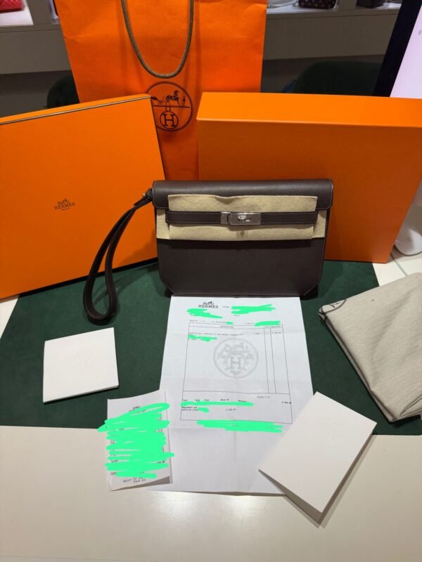 WhatsApp Image 2026-09-01 at 19.39.20 Hermès Kelly Dépêches 25 NUOVA 2026 pellame barenia faubourg ebene hardware palladio