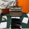 Hermès Birkin 25 retourne veau togo colore Etoupe ( Tortora ) stampa G NUOVA 2026 hardware palladio full set con scontrino ufficiale Hermè
