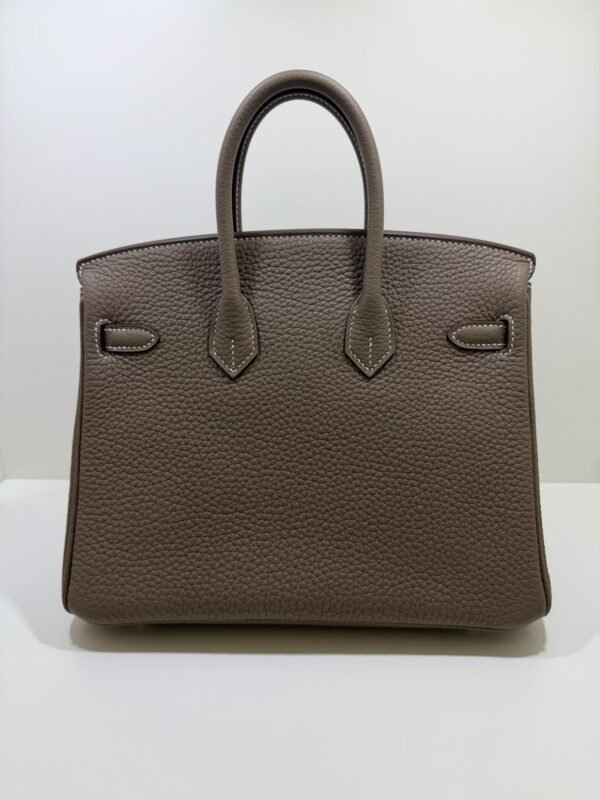 Hermès Birkin 25 retourne veau togo colore Etoupe ( Tortora ) stampa G NUOVA 2026 hardware palladio full set con scontrino ufficiale Hermè