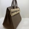 Hermès Birkin 25 retourne veau togo colore Etoupe ( Tortora ) stampa G NUOVA 2026 hardware palladio full set con scontrino ufficiale Hermè