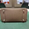 Hermès Birkin 25 retourne veau togo colore Etoupe ( Tortora ) stampa G NUOVA 2026 hardware palladio full set con scontrino ufficiale Hermè