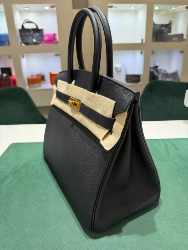 Hermès Birkin 30 retourne veau togo colore Noir ( nero ) stampa G NUOVA 2026 hardware dorato full set con scontrino ufficiale Hermès pellicole