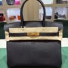 Hermès Birkin 30 retourne veau togo colore Noir ( nero ) stampa G NUOVA 2026 hardware dorato full set con scontrino ufficiale Hermès pellicole