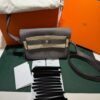 Hermès Kelly Messenger PM in Veau Togo Gris Étain NUOVA 2026 hardware palladio full set con scontrino ufficiale Hermès