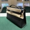 Hermès Mini Kelly II in Veau Swift colore Noir NUOVA 2026 seriale G hardware palladio full set con fattura ufficiale Hermès.