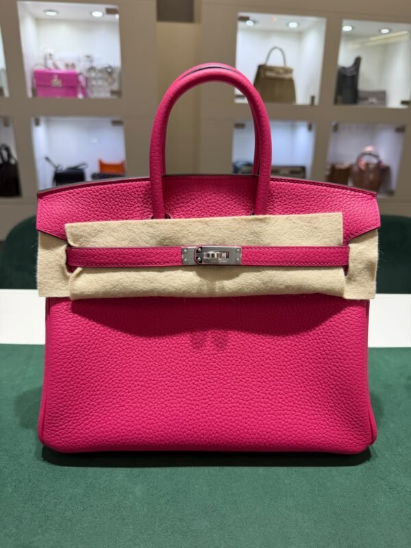 Hermès Birkin 25 retourne veau togo colore Rose mexico ( fuxia ) stampa G NUOVA Settembre 2026 hardware palladio