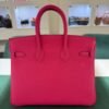 Hermès Birkin 25 retourne veau togo colore Rose mexico ( fuxia ) stampa G NUOVA Settembre 2026 hardware palladio