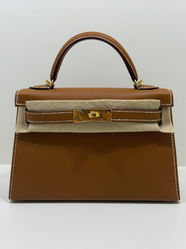 5b269a57-eaa6-4d47-baaf-4e48aa12a71a Hermès mini Kelly Sellier epsom color Gold ( marrone ) NUOVA 2026 Settembre seriale G hardware dorato