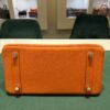 Herm&egrave;s Birkin 25 retourne veau togo colore Orange( arancio ) stampa G NUOVA 2026 hardware Palladio full set con scontrino ufficiale Herm&egrave;s