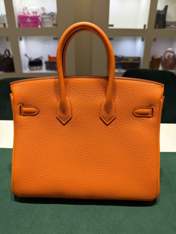 Herm&egrave;s Birkin 25 retourne veau togo colore Orange( arancio ) stampa G NUOVA 2026 hardware Palladio full set con scontrino ufficiale Herm&egrave;s