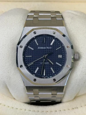 Audemars Piguet Royal Oak 39mm blu solo tempo full set del 2008 excellent condition con documento scatola