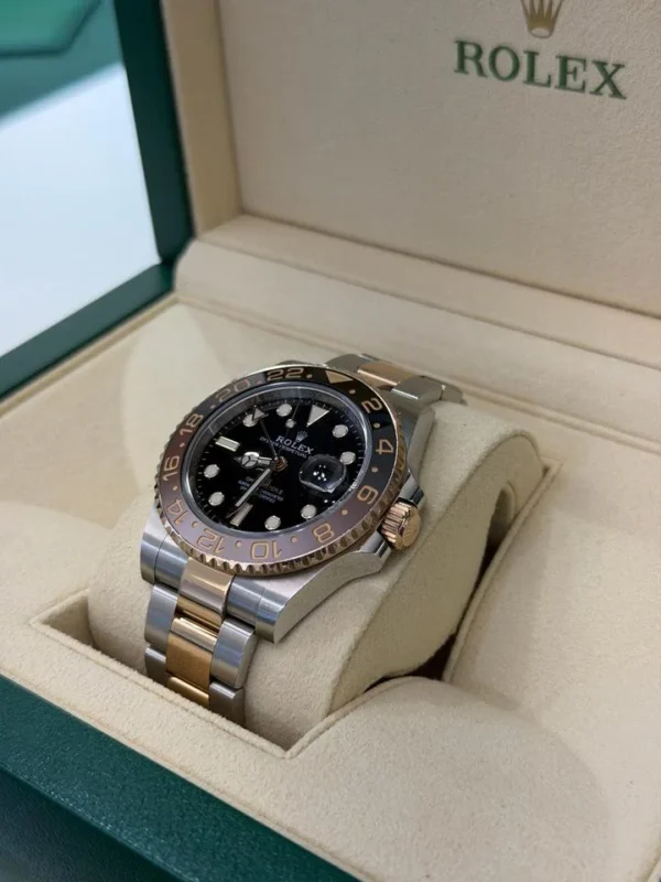 IMG_0025 Rolex GMT-Master II del 2021 Italia Rootbeer oro rosa Acciao excellent condition full set