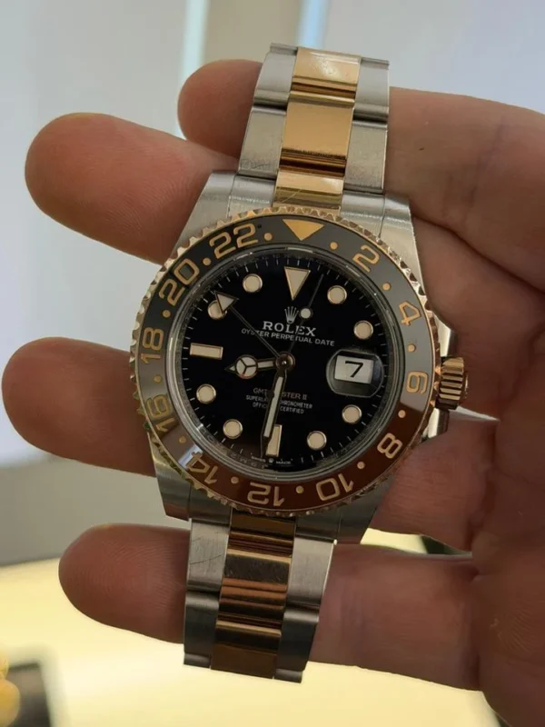 IMG_0026 Rolex GMT-Master II del 2021 Italia Rootbeer oro rosa Acciao excellent condition full set