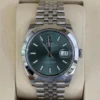 Rolex Datejust 41mm verde green menta Jubilee 2025 Italia full set con documenti top condition