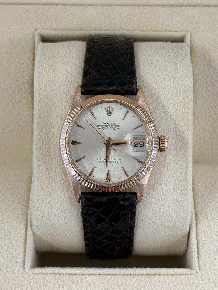 Rolex Oyster Perpetual 31mm in oro rosa 18kt del 1962 top condition con scatola Rolex