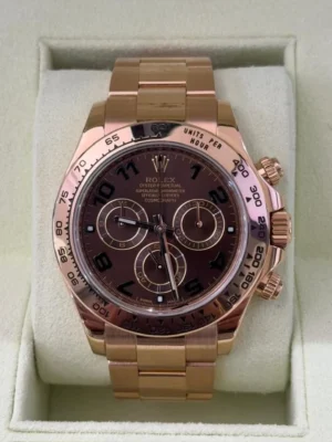 Rolex Daytona Chocolate numeri arabi del 2009 full set excellent condition con documenti scatola