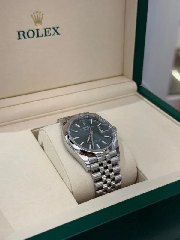 Rolex Datejust 36mm Jubilee green verde menta del 2025 Italia full set con documenti e scatol