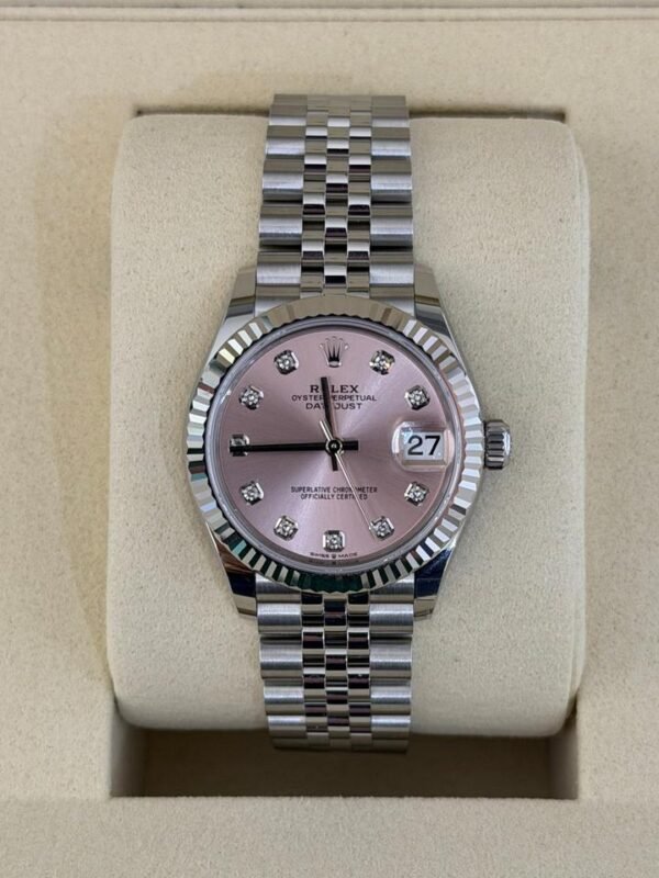 Rolex Datejust 31 NUOVO 2026 Jubilee quadrante rosa pink in diamanti full set con documenti