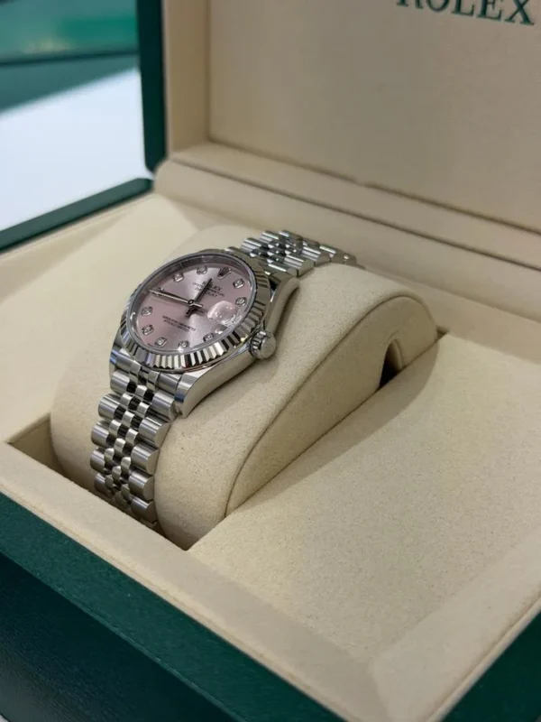 Rolex Datejust 31 NUOVO 2026 Jubilee quadrante rosa pink in diamanti full set con documenti