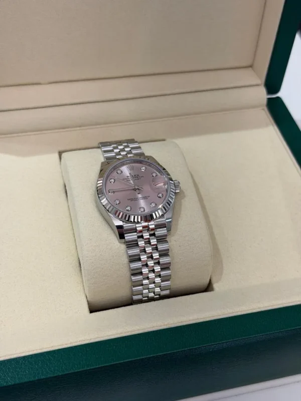 Rolex Datejust 31 NUOVO 2026 Jubilee quadrante rosa pink in diamanti full set con documenti