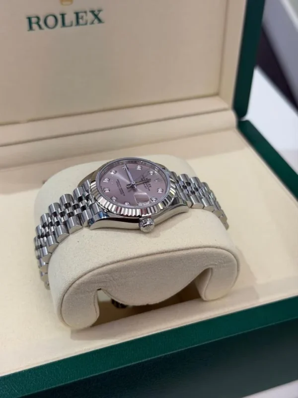 Rolex Datejust 31 NUOVO 2026 Jubilee quadrante rosa pink in diamanti full set con documenti
