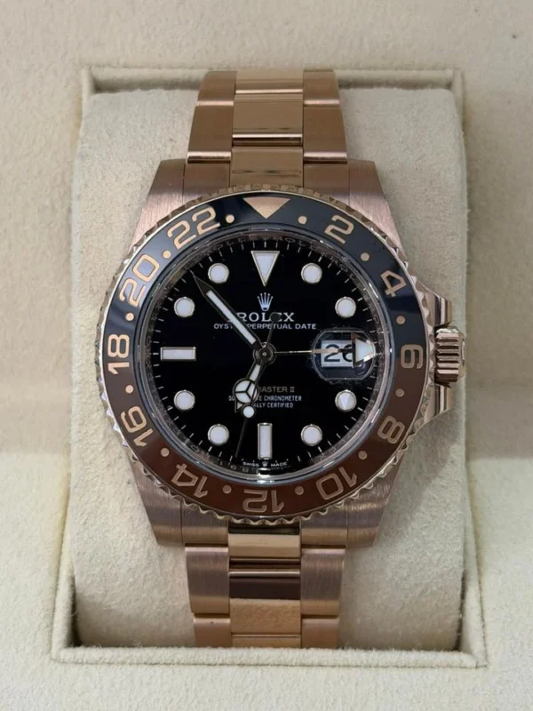 IMG_4216 Rolex GMT-Master II come NUOVO mai indossato del 2024 Italia Rootbeer oro rosa full set